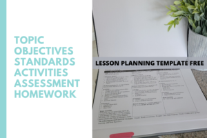 lesson planning template high school